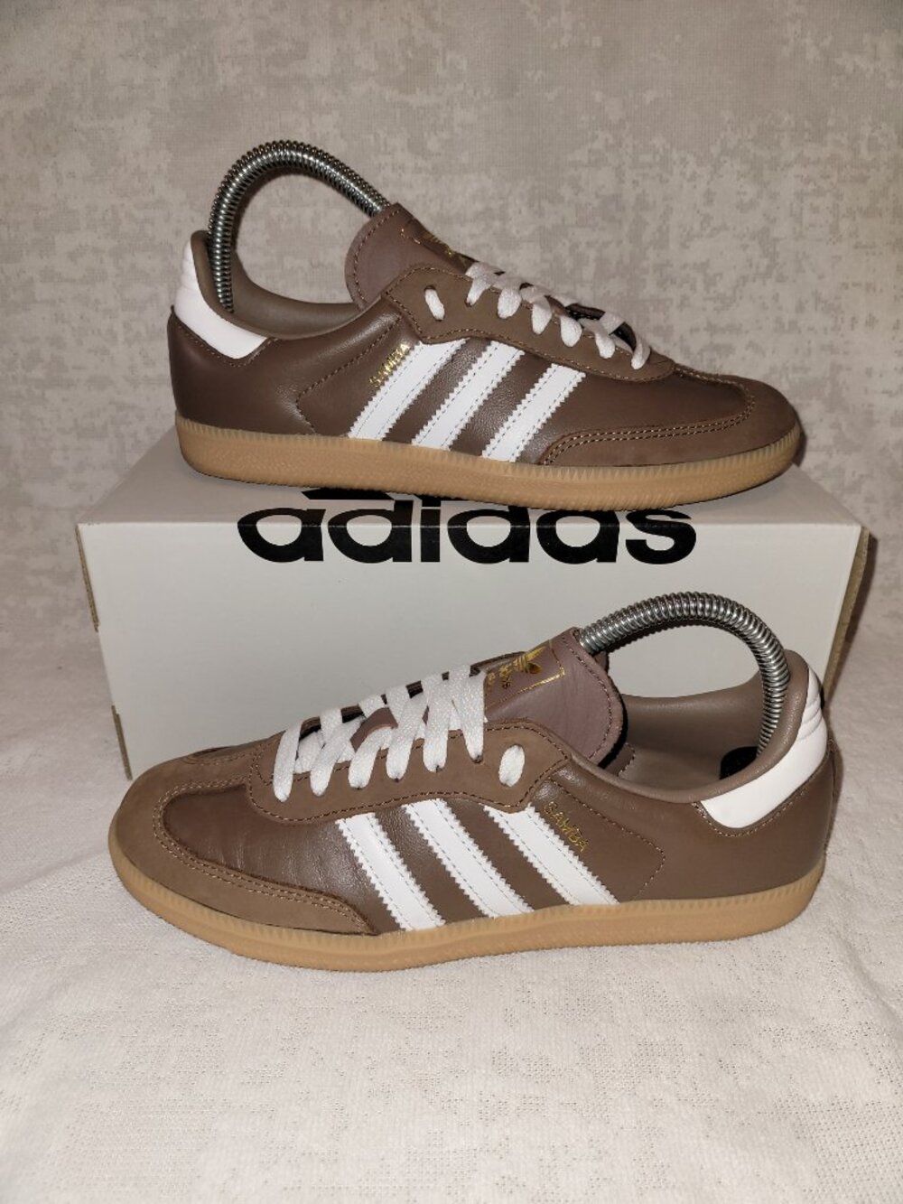 Adidas Samba OG Earth Strata Brown White Gum Leather IE6522 Women's Size 7